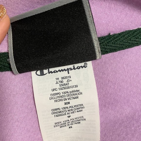 Champion Purple & Green Sherpa Button Up Jacket - Picture 6 of 6